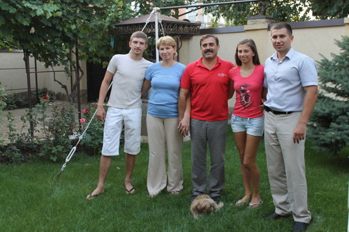 Антон Киссе с семьей